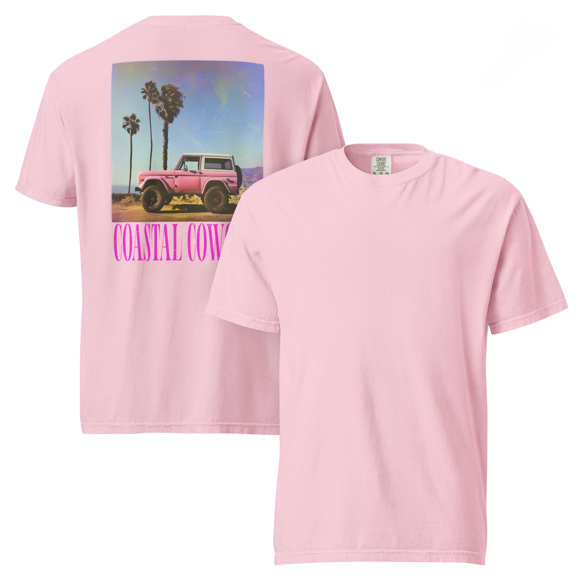 Coastal Cowgirl garment-dyed heavyweight unisex t-shirt with vintage washed finish on neutral background