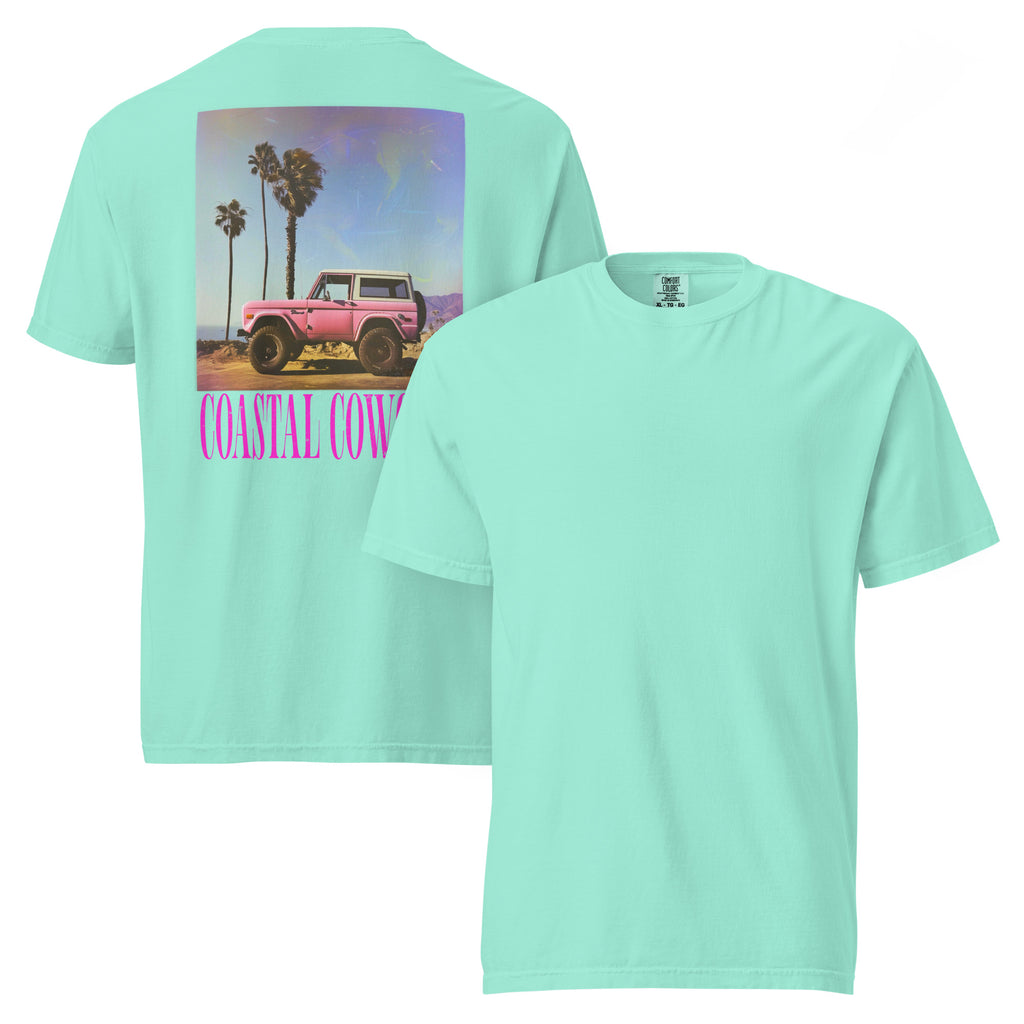 Coastal Cowgirl garment-dyed heavyweight unisex t-shirt with vintage washed finish on neutral background