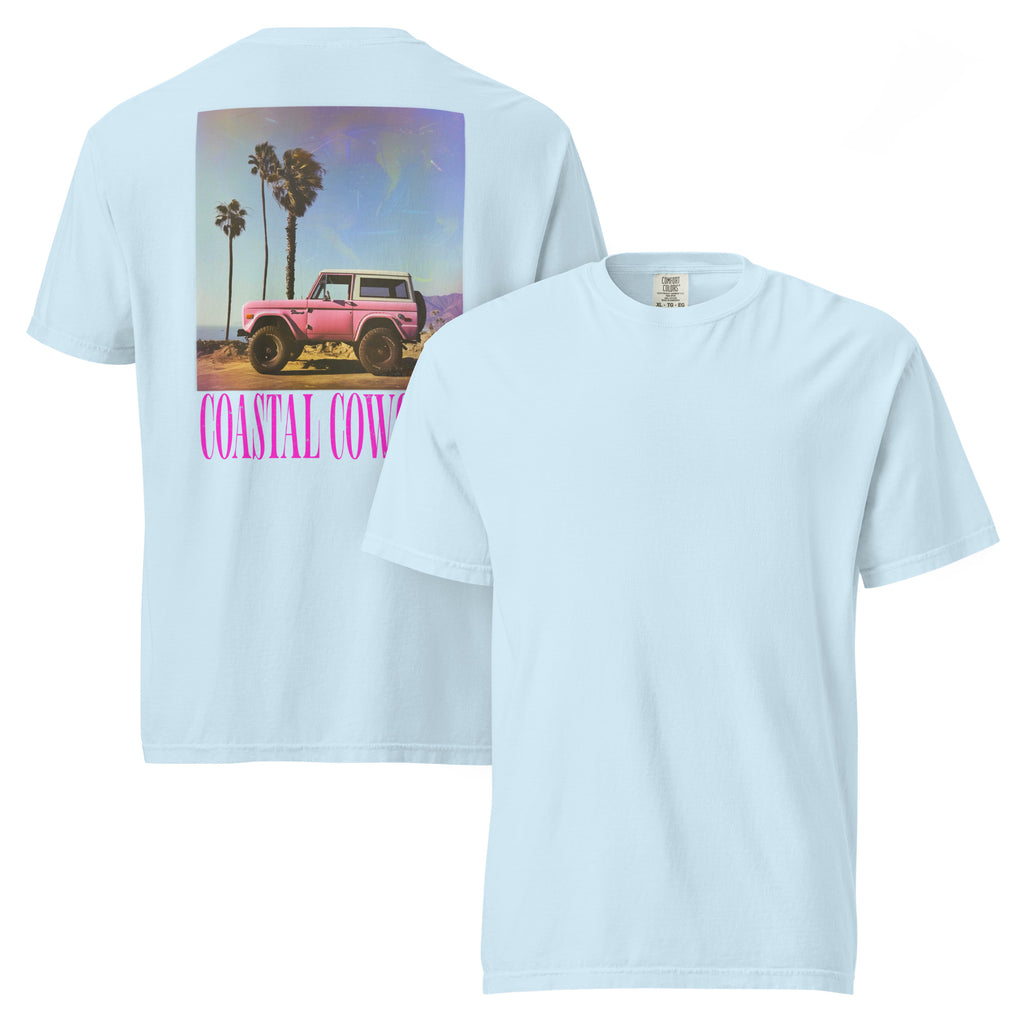 Coastal Cowgirl garment-dyed heavyweight unisex t-shirt with vintage washed finish on neutral background