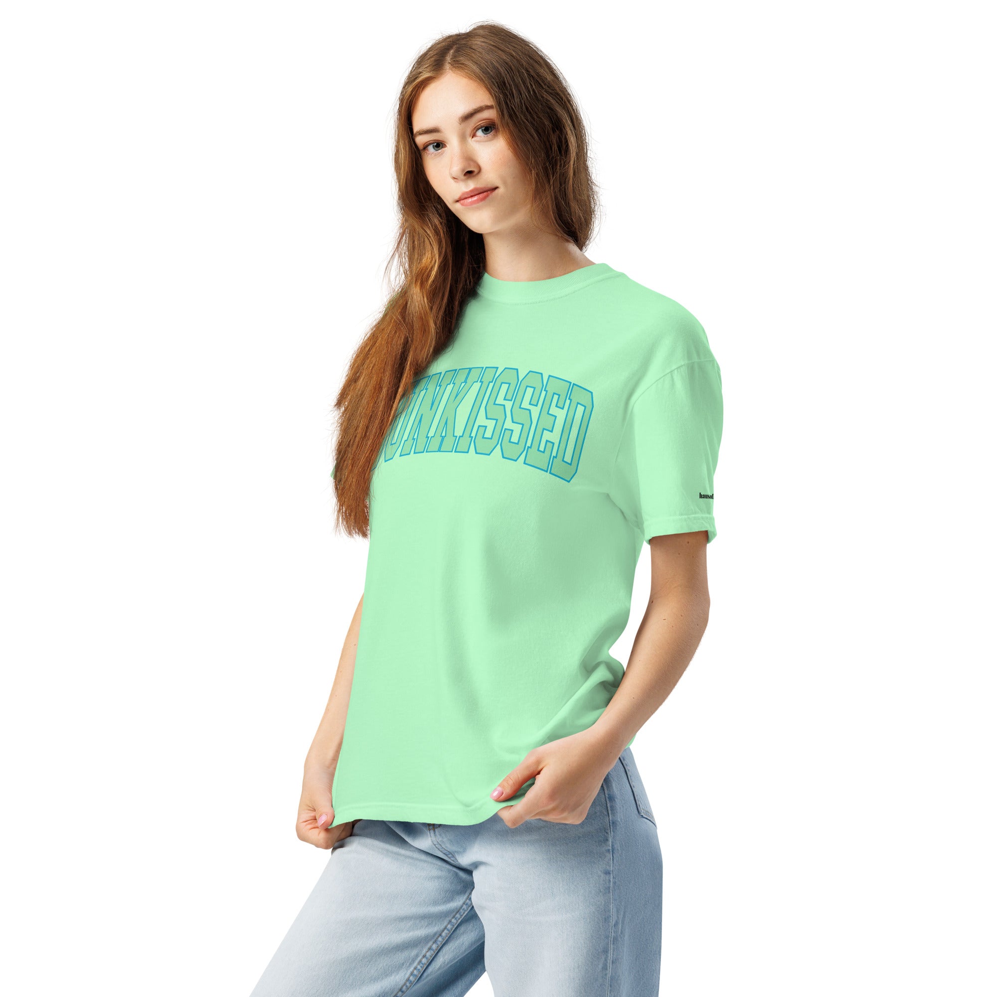 Sunkissed women's garment-dyed heavyweight t-shirt in a warm vintage washed tone