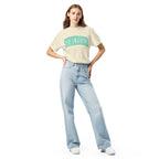 Sunkissed women's garment-dyed heavyweight t-shirt in a warm vintage washed tone