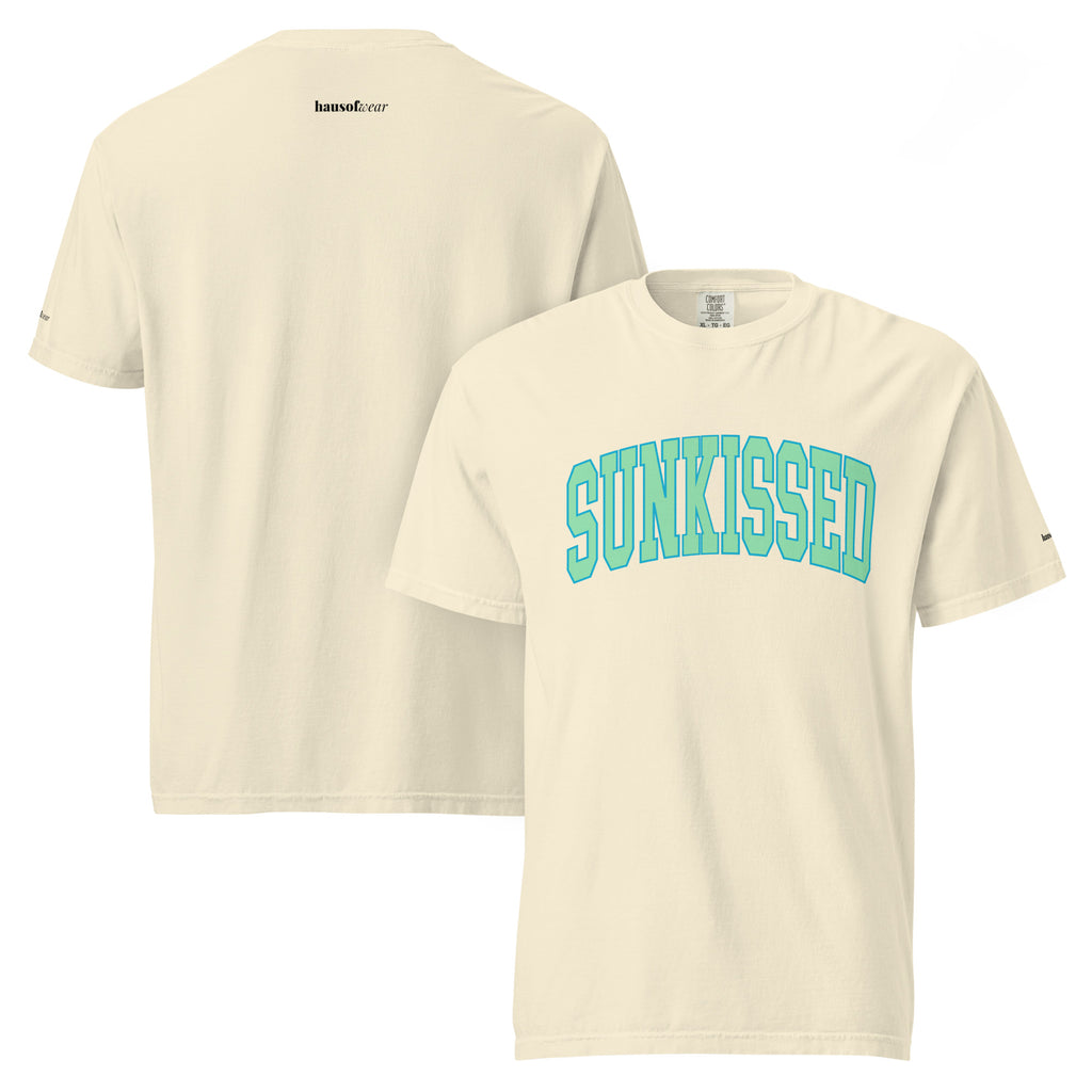 Sunkissed women's garment-dyed heavyweight t-shirt in a warm vintage washed tone