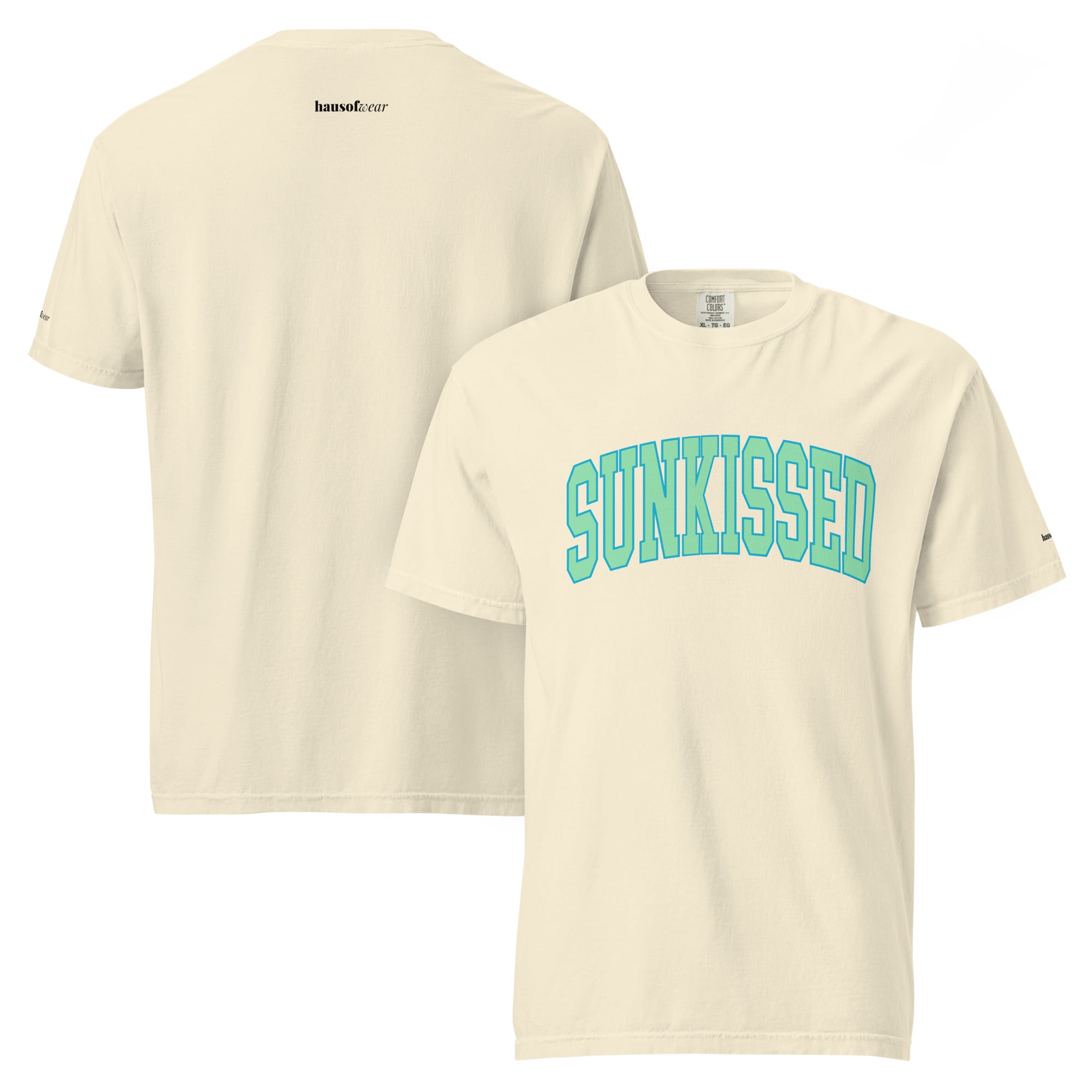 Sunkissed women's garment-dyed heavyweight t-shirt in a warm vintage washed tone