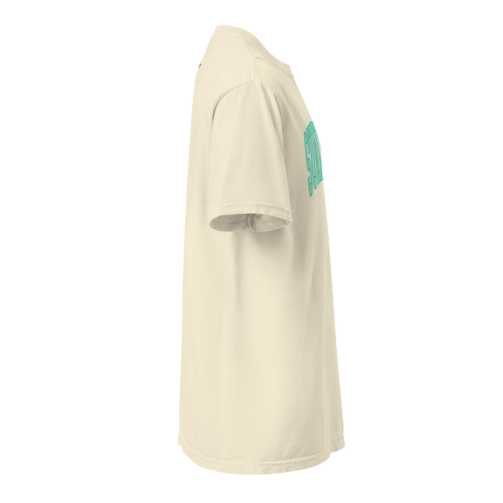 Sunkissed women's garment-dyed heavyweight t-shirt in a warm vintage washed tone