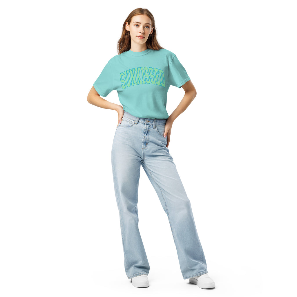Sunkissed women's garment-dyed heavyweight t-shirt in a warm vintage washed tone