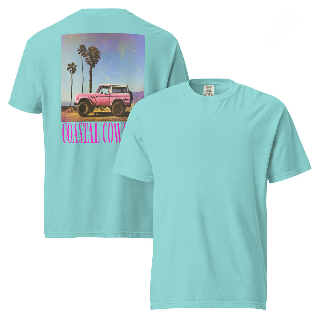 Coastal Cowgirl garment-dyed heavyweight unisex t-shirt with vintage washed finish on neutral background