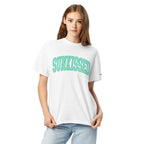 Sunkissed women's garment-dyed heavyweight t-shirt in a warm vintage washed tone