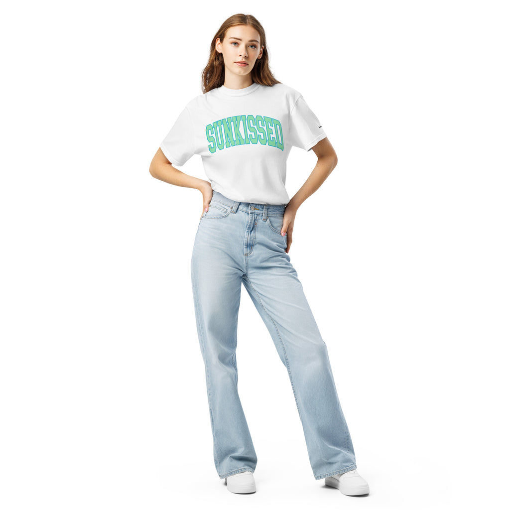 Sunkissed women's garment-dyed heavyweight t-shirt in a warm vintage washed tone