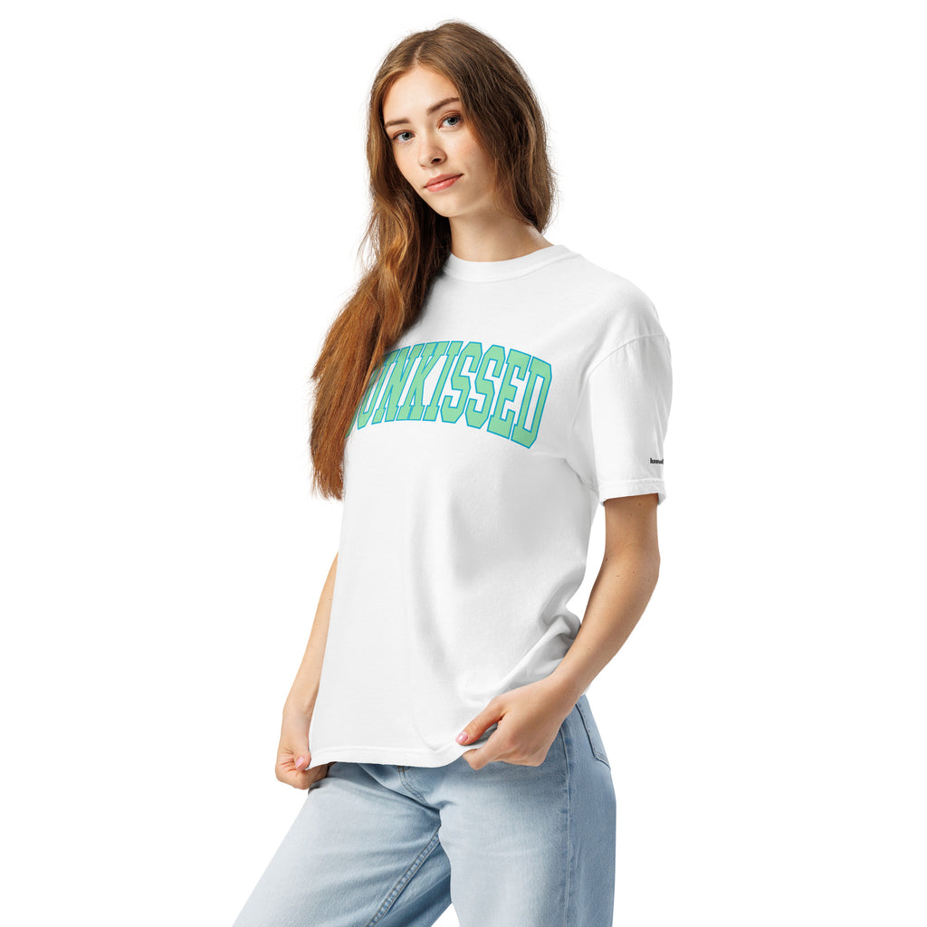 Sunkissed women's garment-dyed heavyweight t-shirt in a warm vintage washed tone