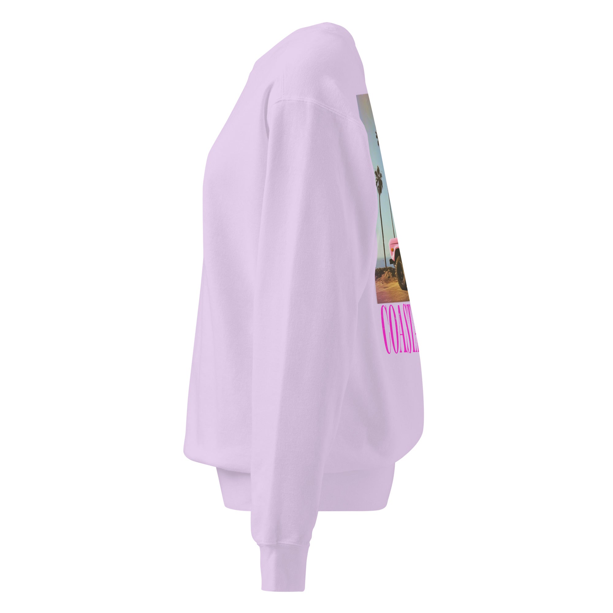 Coastal Cowgirl garment-dyed unisex sweatshirt in a warm washed tone laid flat
