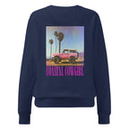 Coastal Cowgirl garment-dyed unisex sweatshirt in a warm washed tone laid flat