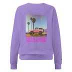 Coastal Cowgirl garment-dyed unisex sweatshirt in a warm washed tone laid flat