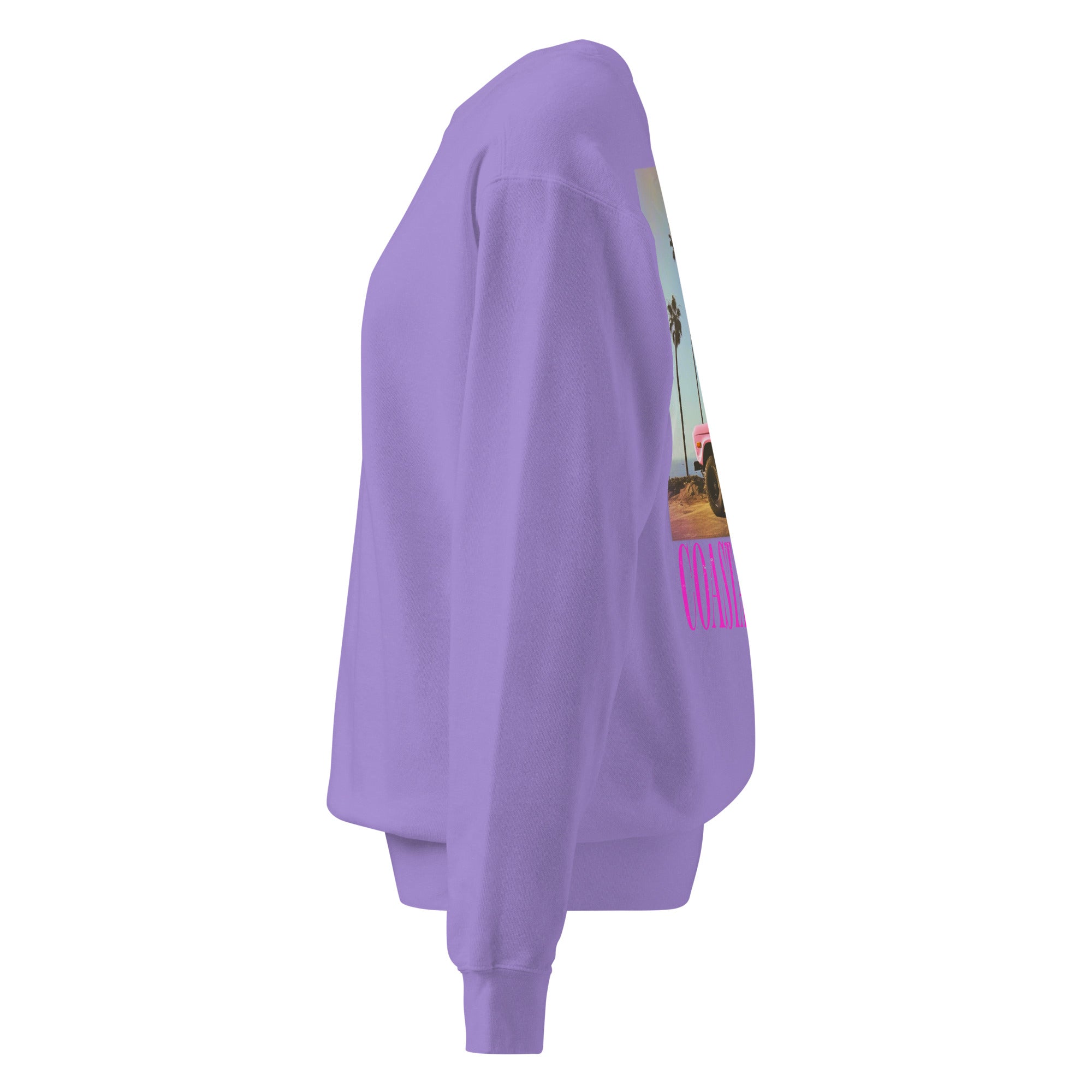 Coastal Cowgirl garment-dyed unisex sweatshirt in a warm washed tone laid flat