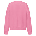 Darlin' script graphic women's organic crew neck sweatshirt in a cozy flat lay setup
