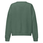 Darlin' script graphic women's organic crew neck sweatshirt in a cozy flat lay setup
