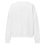 Darlin' script graphic women's organic crew neck sweatshirt in a cozy flat lay setup
